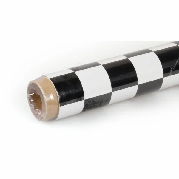 2Mtr Oracover Fun-3 Large Cheq.White/Black