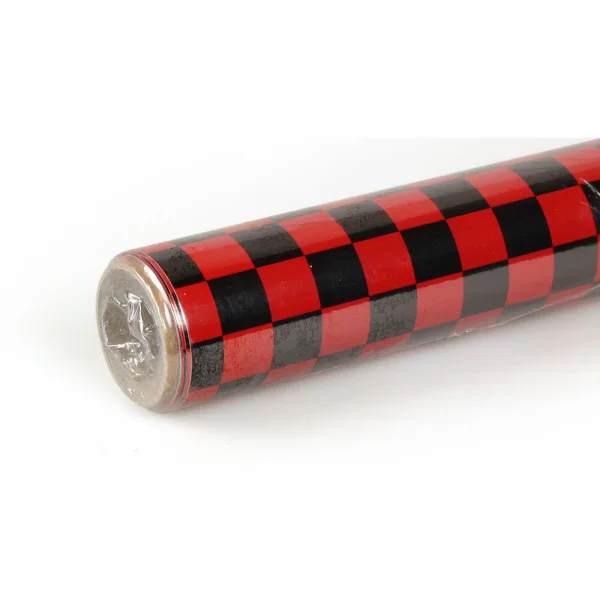 2Mtr Oracover Fun-4 Small Cheq.Red/Black