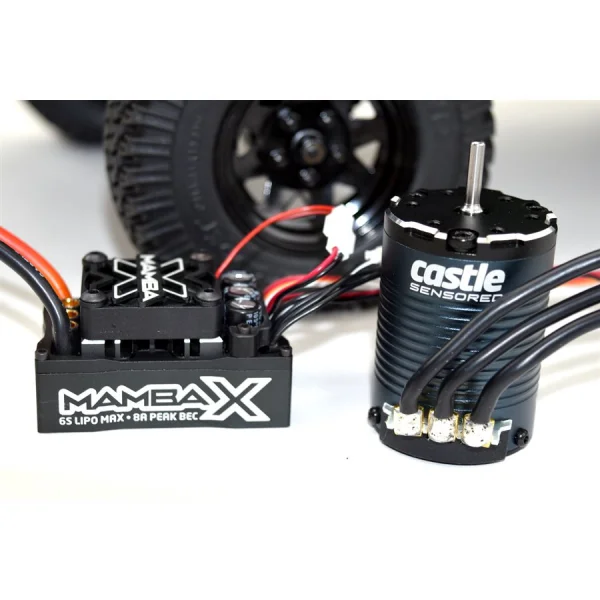 Castle Creations Mamba X Sensored Waterproof ESC Combo With 1406-3800Kv Motor