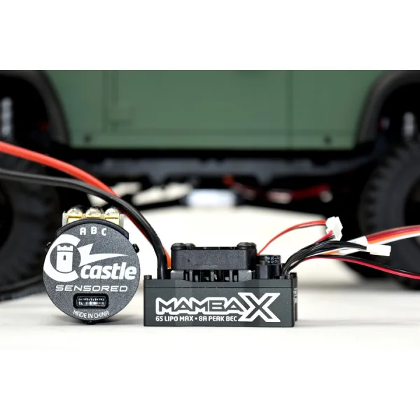 Castle Creations Mamba X Sensored Waterproof ESC Combo With 1406-3800Kv Motor