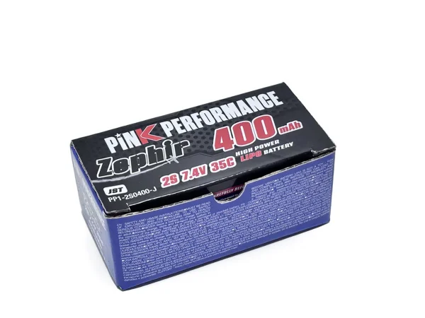 Pink Performance Zephir LiPo 2S 7.4V-400-35C (JST) 40x21x15mm 24g — image 1 of 2