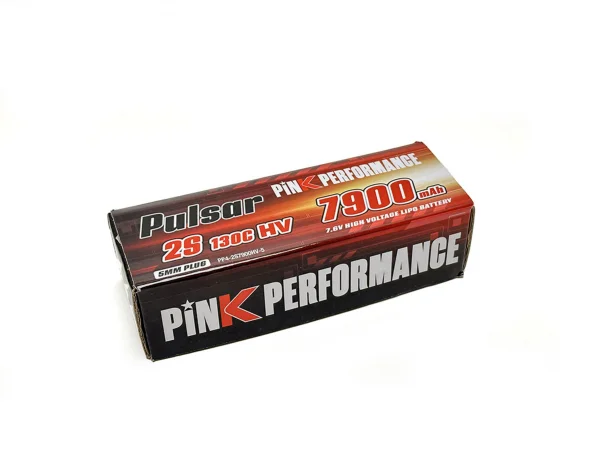 Pink Performance Pulsar LiPo 2S 7.6V-7900-130C (5mm) 139x47x26mm 318g — image 1 of 6