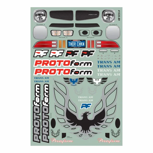 Protoform 1971 Pontiac Firebird Trans Am VTA Clear Bodyshell - 200mm — image 2 of 17