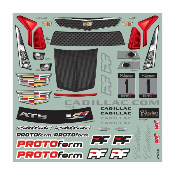 Protoform Cadillac ATS-V.R 190mm Clear Bodyshell