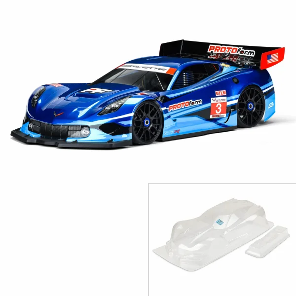 Protoform Chevrolet Corvette C7.R Clear Bodyshell for 1:8 GT1 Short