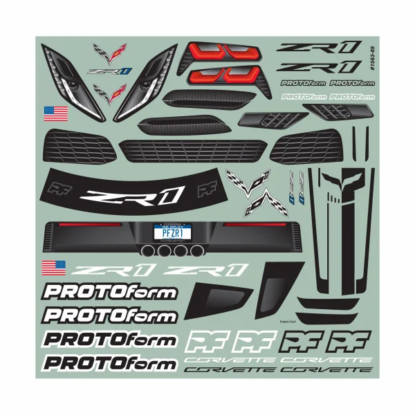 ProLine Protoform Chevrolet Corvette Zr1 L/Weight Clear Body 190mm