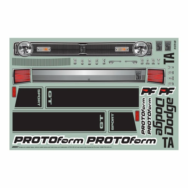ProLine Protoform 1967 Dodge Dart VTA 200mm Clear Shell