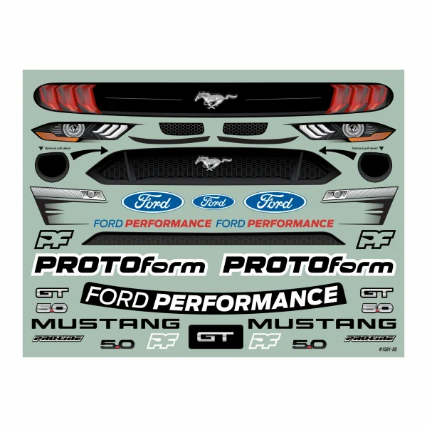 Protoform 2021 Ford Mustang GT Clear Bodyshell for Arrma Felony