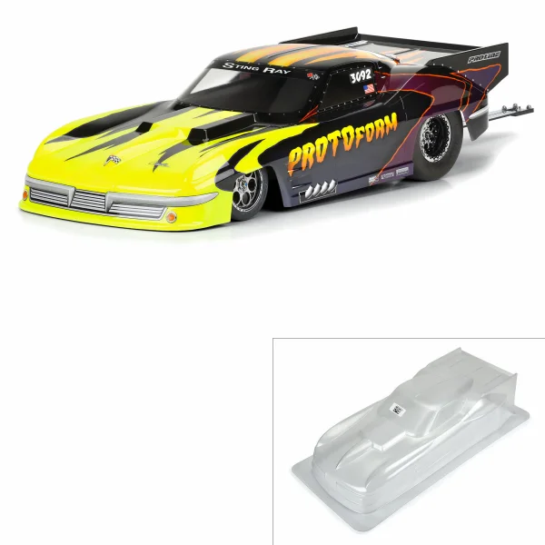 1:10 1963 Chevrolet Corvette Stingray Pro Mod Clear Body: Dr