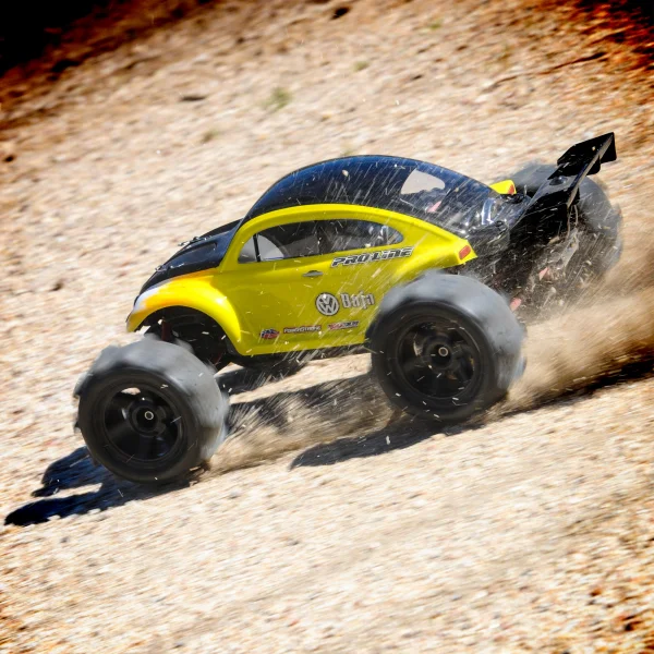 ProLine Sling Shot 2.2 Buggy / 1:16 Revo Sand Tyres on Black Desperado Wheels - 1 Pair