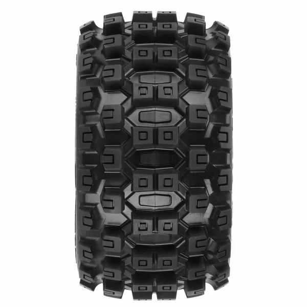 ProLine Badlands MX28 2.8 Tyres Mounted on Black Raid 6X30 Removable Hex Wheels - 12mm Hex