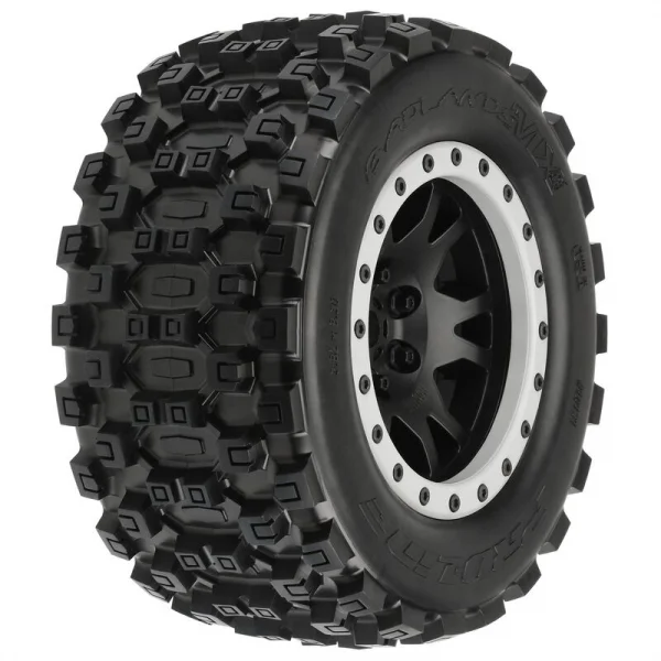 ProLine Badlands MX43 Tyres Mounted on IMPULSE Pro-Loc Beadloc X-MAXX Wheels (2)