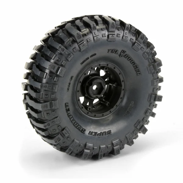 ProLine Interco Bogger 1.9 G8 Rock Terrain Truck Tyres on IMPULSE Black Beadlock Wheels (2) ** CLEARANCE **