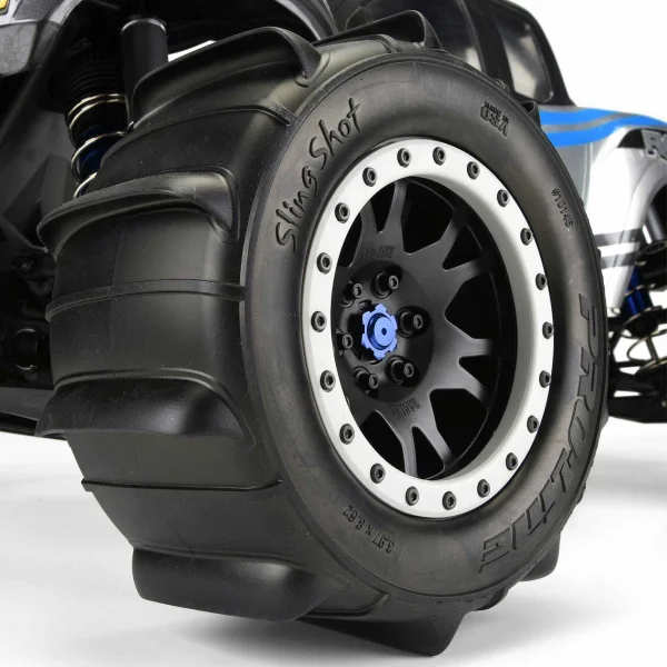 ProLine Slingshot 4.3 Pro-Loc Sand Tyres Mounted on IMPULSE X MAXX Wheels (2)