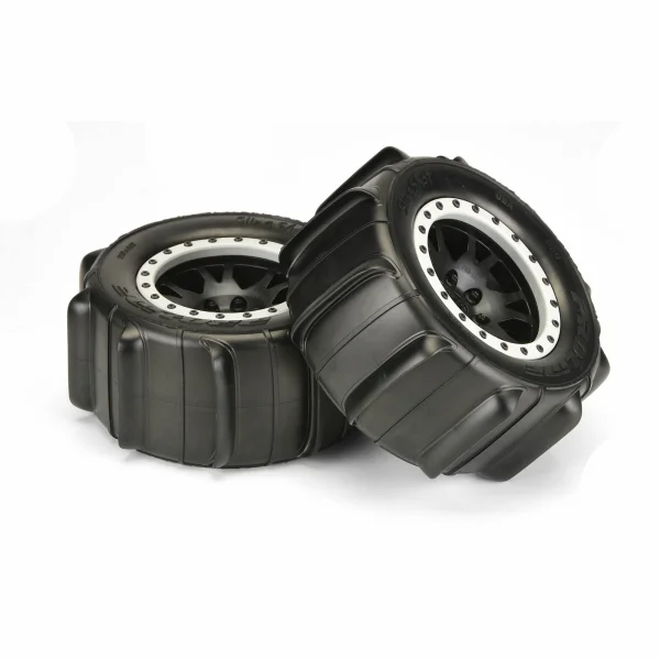 ProLine Slingshot 4.3 Pro-Loc Sand Tyres Mounted on IMPULSE X MAXX Wheels (2)