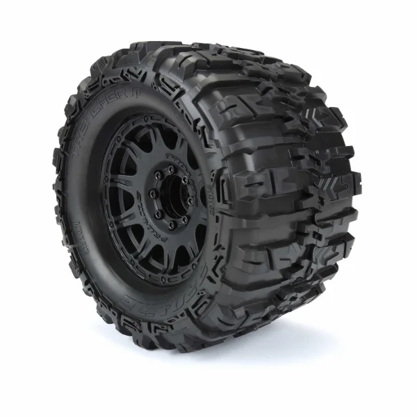 ProLine Trencher HP Belted 3.8 Tyres Mounted on Raid Black 8X32 Wheels - 17mm Hex ** CLEARANCE **