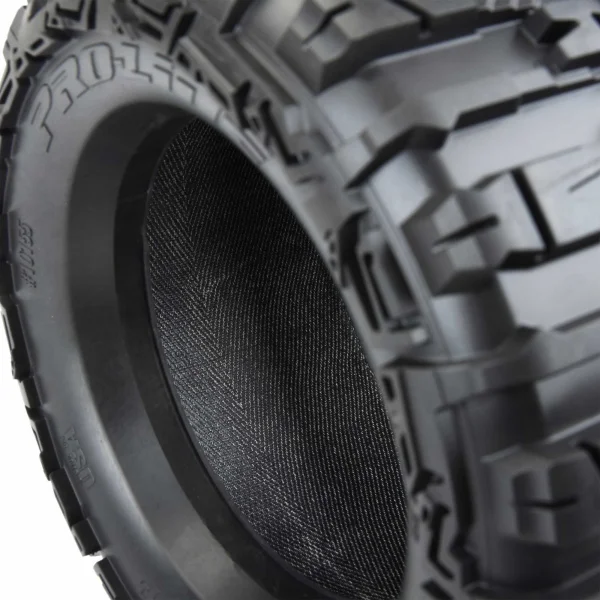 ProLine Trencher HP Belted 3.8 Tyres Mounted on Raid Black 8X32 Wheels - 17mm Hex ** CLEARANCE **