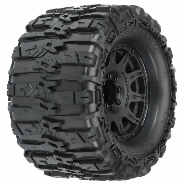 ProLine Trencher HP Belted 3.8 Tyres Mounted on Raid Black 8X32 Wheels - 17mm Hex ** CLEARANCE **