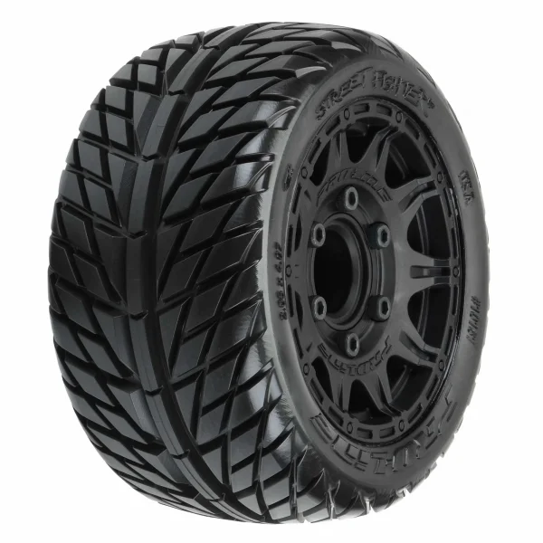 ProLine Street Fighter 2.8 Tyres Mounted on Black Raid 6X30 Removable Hex Wheels - 12mm Hex