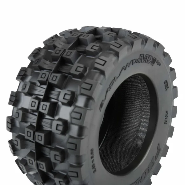 ProLine Badlands MX38 HP Belted 3.8 Tyres Mounted on Raid Black 8X32 Wheels - 17mm Hex