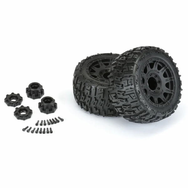 ProLine Trencher 3.8 LP Mounted on Black Raid 8x32 17mm Hex Wheels (2)