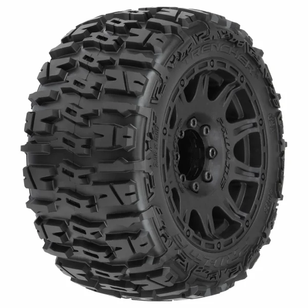 ProLine Trencher 3.8 LP Mounted on Black Raid 8x32 17mm Hex Wheels (2)