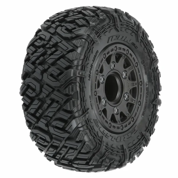 ProLine Icon SC 2.2/3.0 M2 Tyres On Raid 6X30 Black Wheels (2)