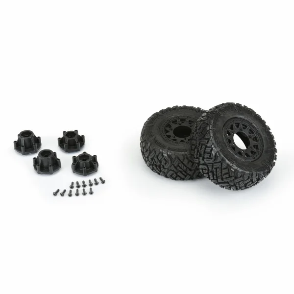 ProLine Icon SC 2.2/3.0 M2 Tyres On Raid 6X30 Black Wheels (2)
