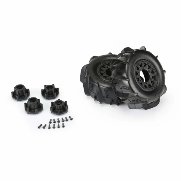 ProLine Dumont Paddle SC Tyres On Black Raid 6x30 SC Wheels (2) ** CLEARANCE **