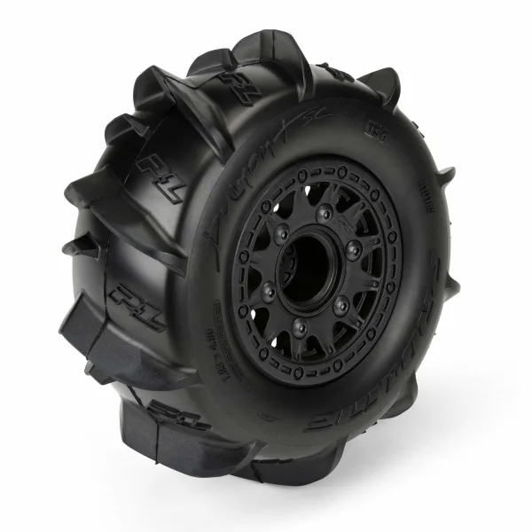 ProLine Dumont Paddle SC Tyres On Black Raid 6x30 SC Wheels (2) ** CLEARANCE **