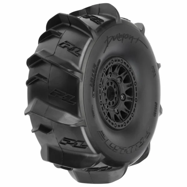 Dumont Sand/Snow Tires Mounted on Raid Black 6x30 17mm Hex UDR Rims (2)