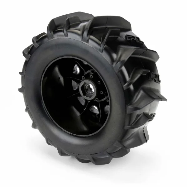 ProLine Dumont 3.8 Paddle Tyres Mounted on Black Raid 8x32 17mm Wheels (2)
