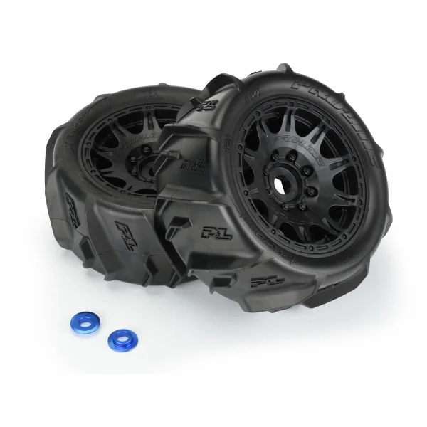 ProLine Dumont Paddle Tyres Pre Mounted on 5.7 Raid Black Wheels (2)
