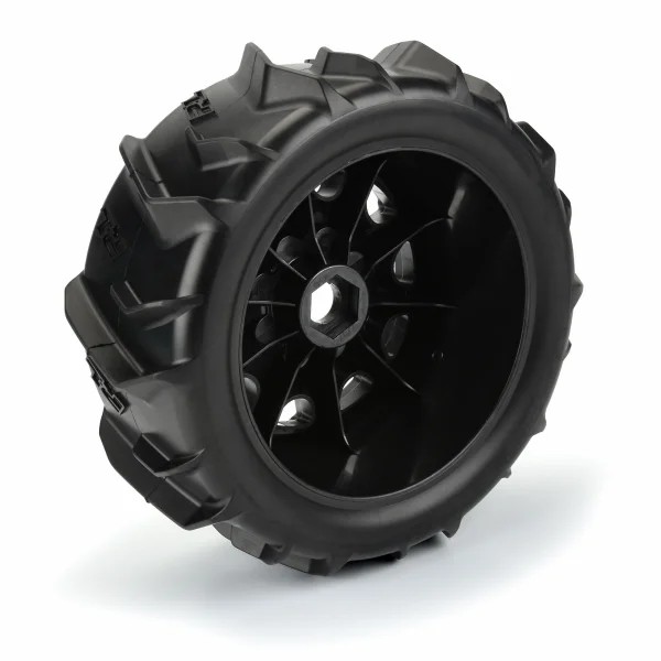 ProLine Dumont Paddle Tyres Pre Mounted on 5.7 Raid Black Wheels (2)