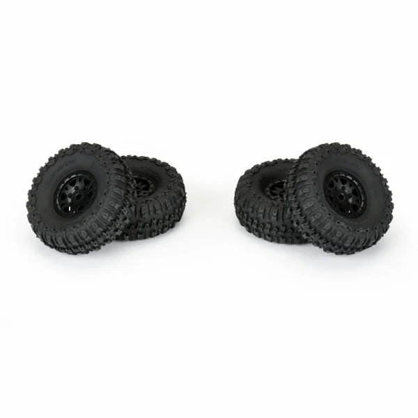 ProLine Trencher 1.0 Tyres On Mini IMPULSE Black Wheels - SCX24