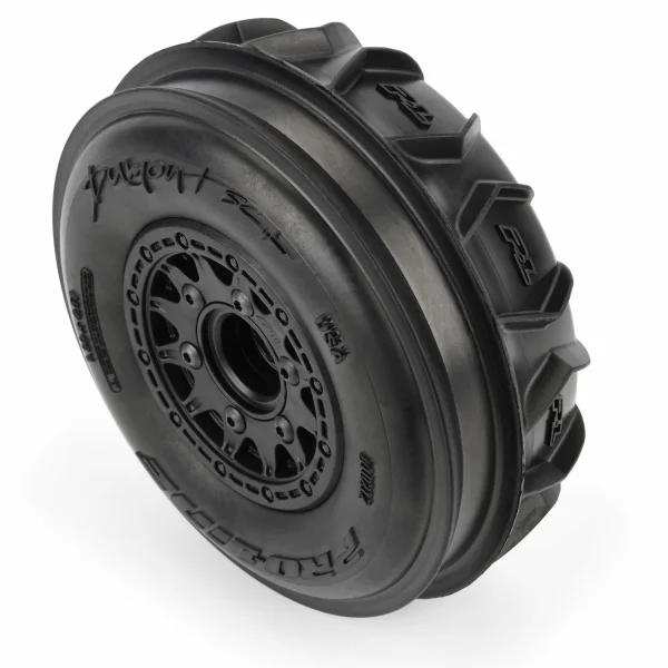 ProLine Dumont SC Front Paddle/Rib Tyres Mounted on On Raid 6X30 Wheels (2)