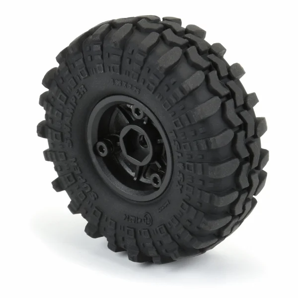 ProLine Interco Super Swamper TSL SX 1.0 on Black Holcomb Wheels - Fits Axial SCX24 (4)