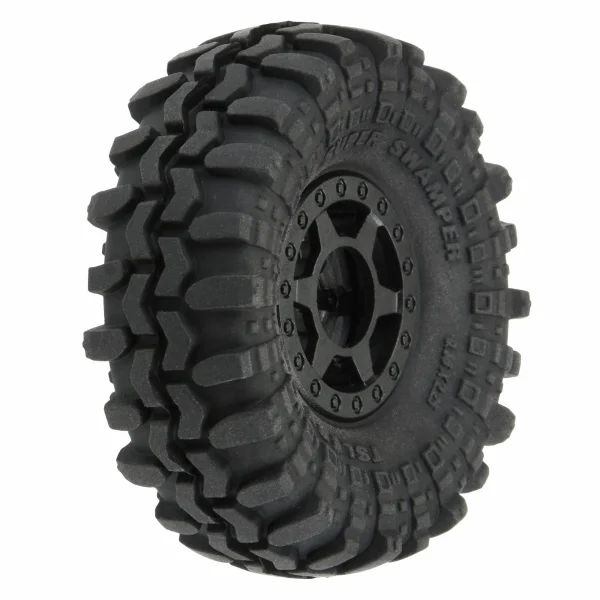 ProLine Interco Super Swamper TSL SX 1.0 on Black Holcomb Wheels - Fits Axial SCX24 (4)