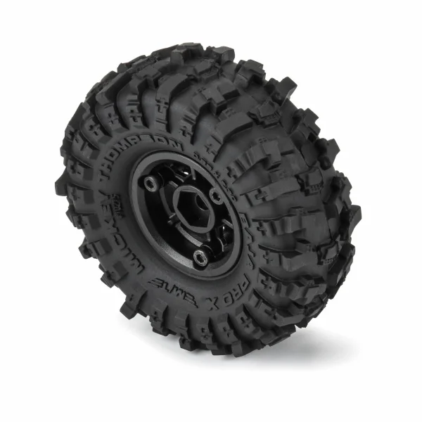 ProLine 1:24 Mickey Thompson Baja Pro X 1.0 MT Crawler Tyres on Mini Holcomb Black Wheels (4)