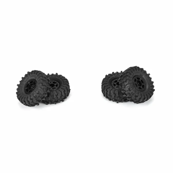 ProLine 1:24 Mickey Thompson Baja Pro X 1.0 MT Crawler Tyres on Mini Holcomb Black Wheels (4)