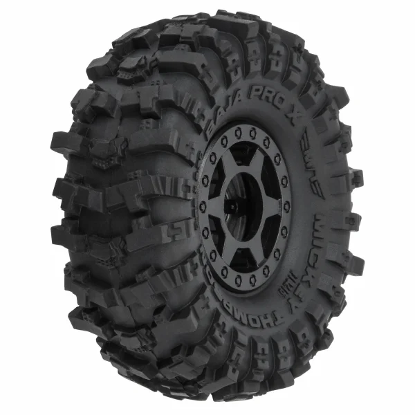 ProLine 1:24 Mickey Thompson Baja Pro X 1.0 MT Crawler Tyres on Mini Holcomb Black Wheels (4)