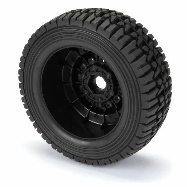 ProLine 1:7 Mirage TT Belted Tyres On 17mm Black Raid Wheels (2)