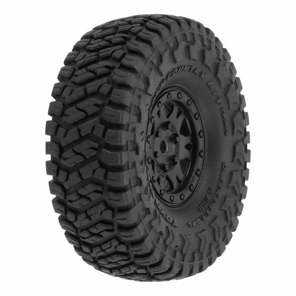 ProLine 1.0 Toyo Open Country R/T Trail Tyres Mounted on 7mm Hex Black IMPULSE Wheels (4)