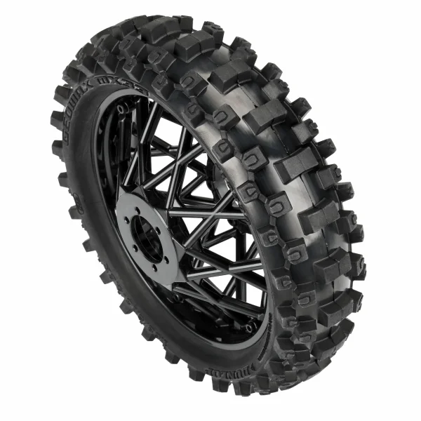 ProLine Dunlop Geomax MX33 CR4 Rear Tyre Mounted on Black Losi Promoto Wheel (1)