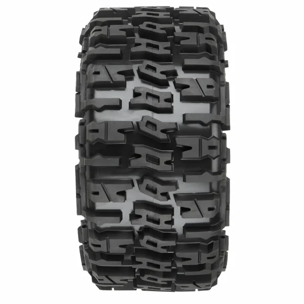 ProLine 5.7 Trencher Tyres Mounted on 24mm Hex Black Raid 8x48 Wheels (2)