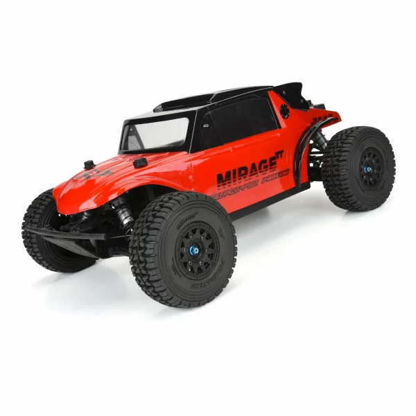 ProLine Mirage TT 2.2 /3.0 SC Tyres Mounted on Black Raid 12/14mm Hex Wheels (2)