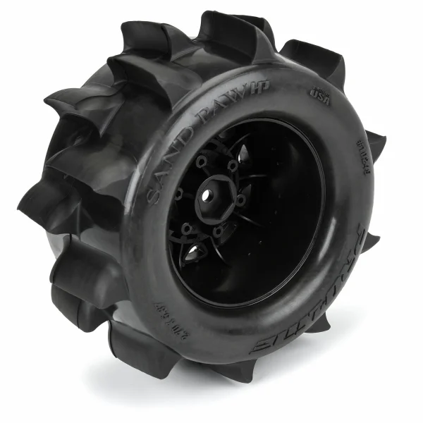ProLine Sand Paw HP Belted 2.8 MT Tyres on 12/14mm Hex Black Wheels (2)