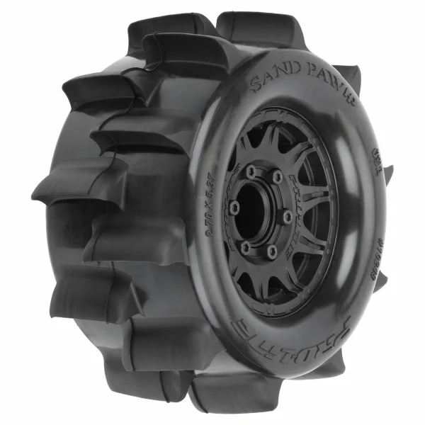 ProLine Sand Paw HP Belted 2.8 MT Tyres on 12/14mm Hex Black Wheels (2)
