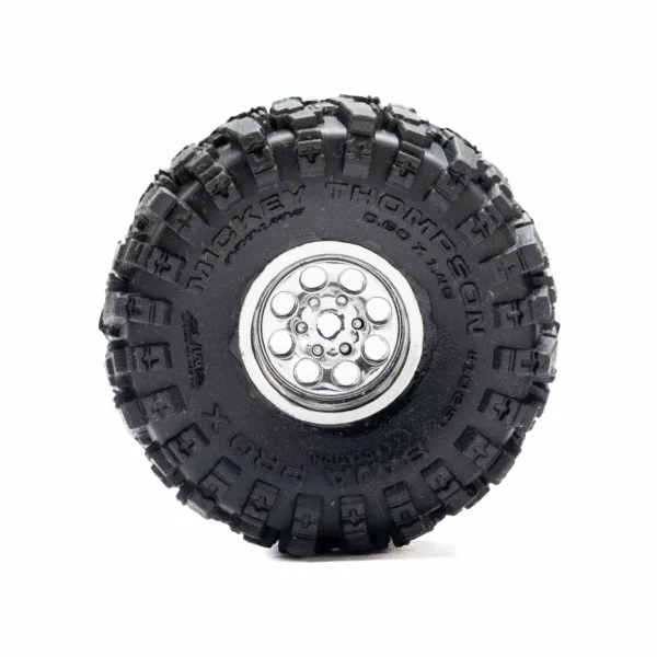 1/30 Baja Pro X Front/Rear Mounted Chrome Beast Tires (4): A