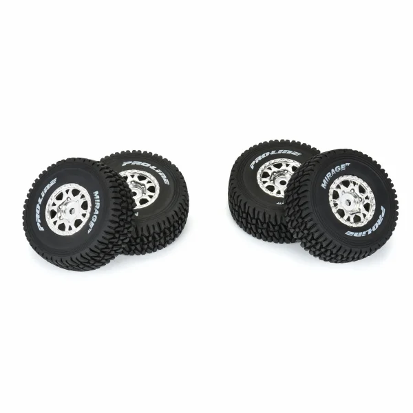 ProLine 1:16 Mirage TT F/R Tires MTD 12mm Silver IMPULSE (4): Mojave